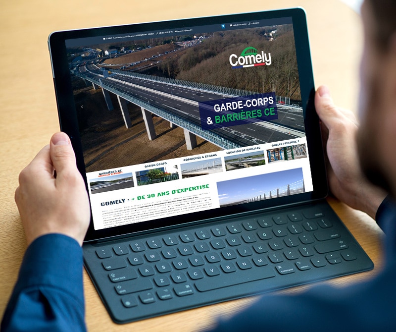 site realisé pour comely garde-corps pour ouvrage art à Meyzieu 69330